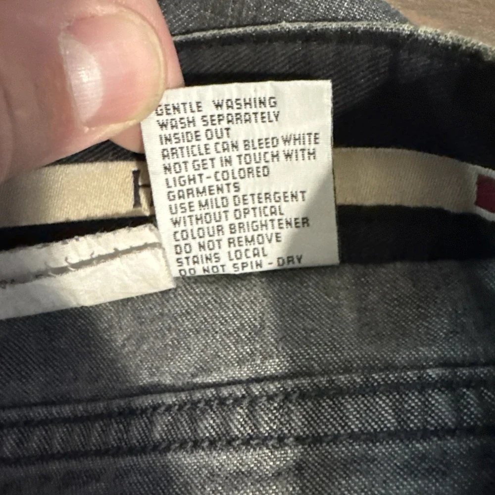 Hiltl Relax Jeans Mens 41 X 27 Gray Tapered Leg Worn‎ Hems Made In Germany
